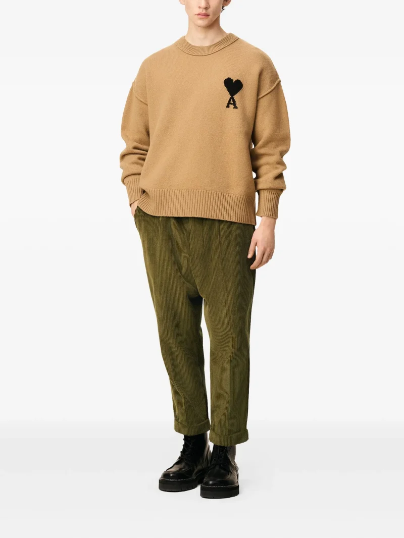 Alternative view of Pantaloni AMI Paris cotton corduroy verde