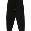 Pantaloni AMI Paris elastic-waistband track negru