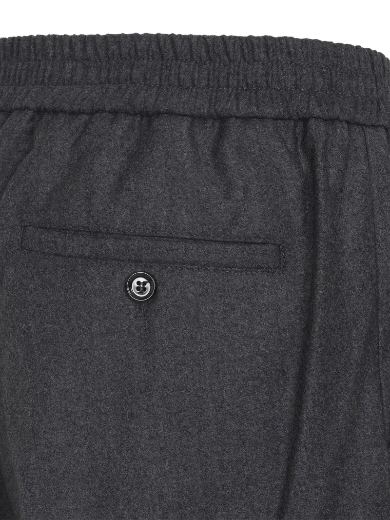 Alternative view of Pantaloni AMI Paris elasticated-waist wool gri