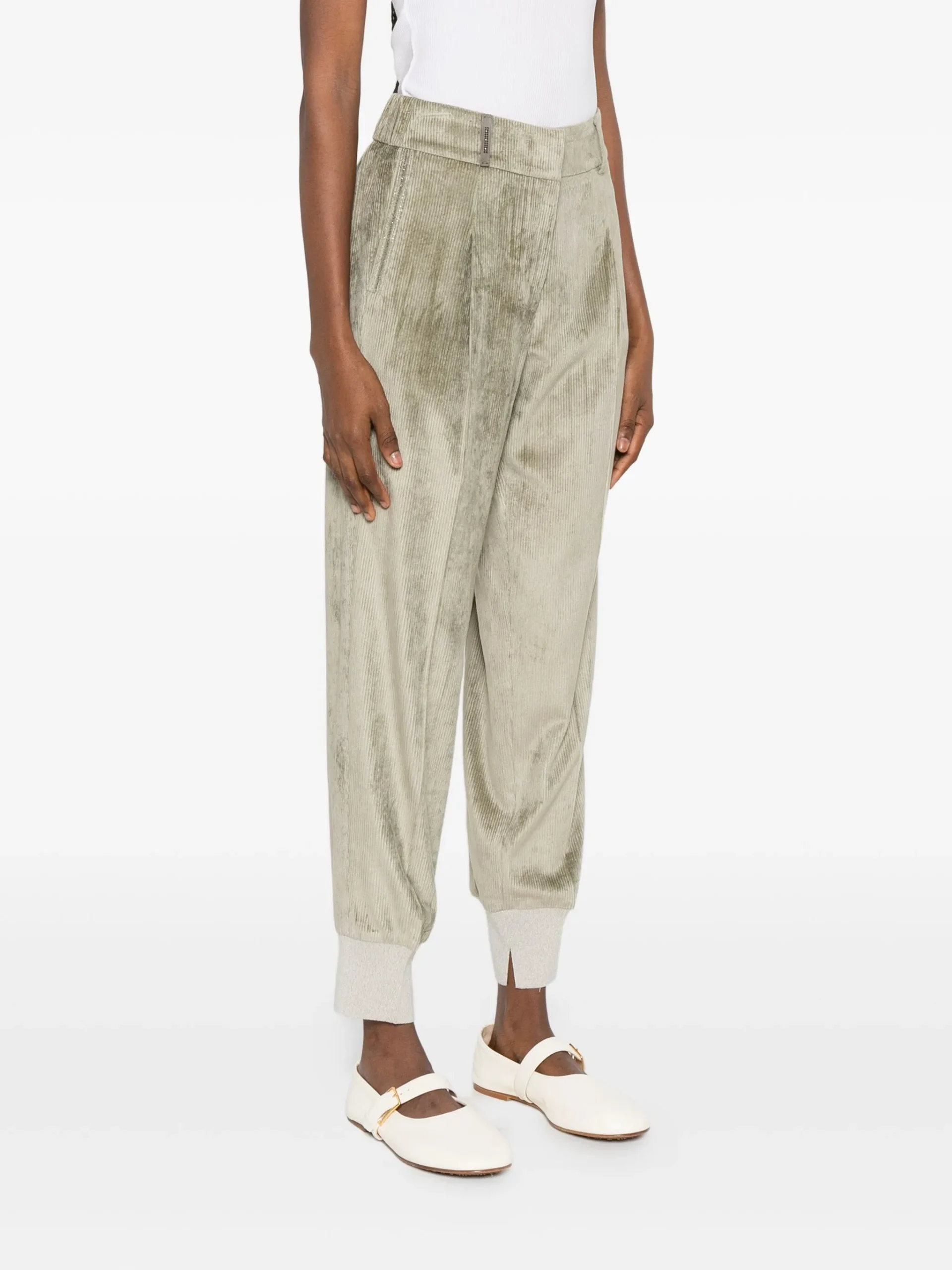 Pantaloni Peserico Corduroy gri - imagine 5