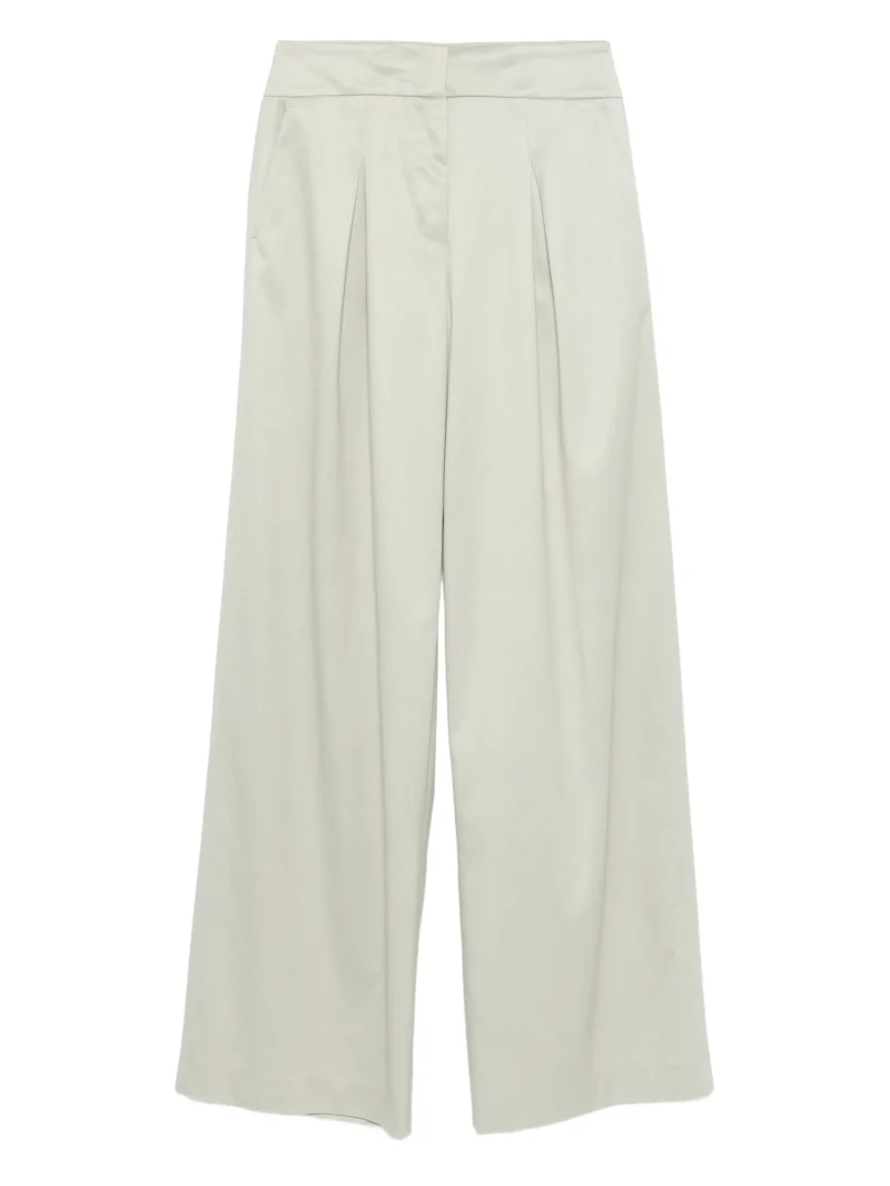 Pantaloni Peserico pleated-detail verde