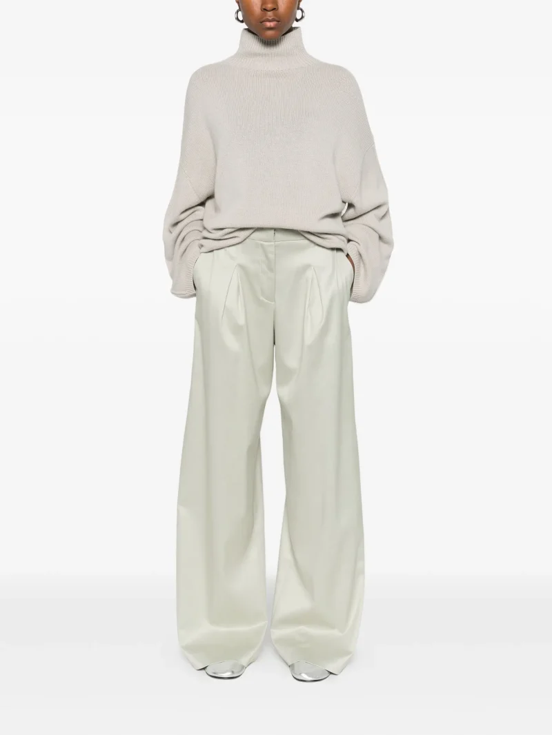 Alternative view of Pantaloni Peserico pleated-detail verde