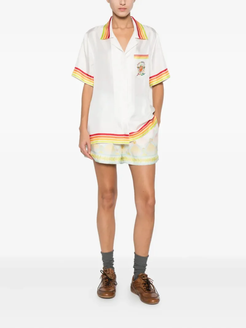 Alternative view of Pantaloni scurti Casblanca Diamond-Pattern multicolor