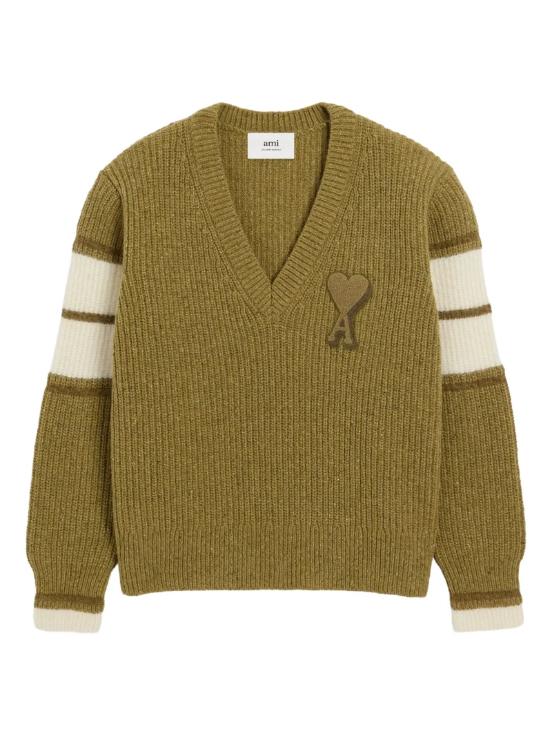 Pulover AMI Paris College Wool