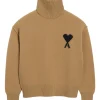 Pulover AMI Paris funnel-neck maro