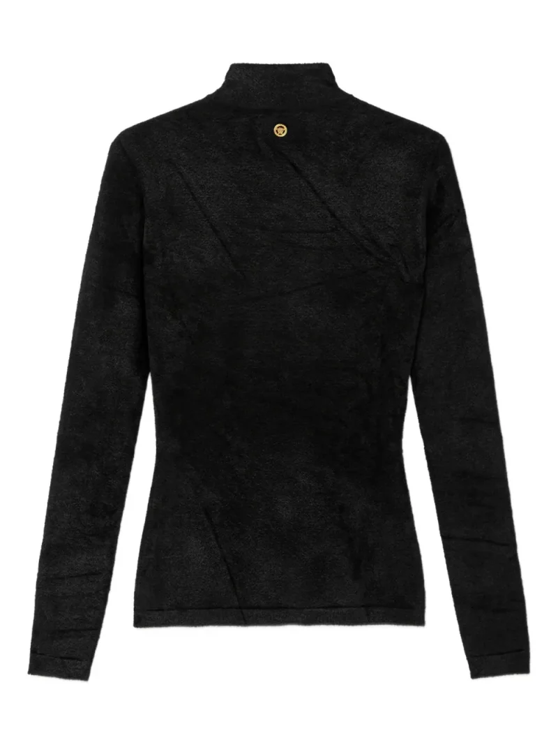 Alternative view of Pulover Versace high-neck embellished negru