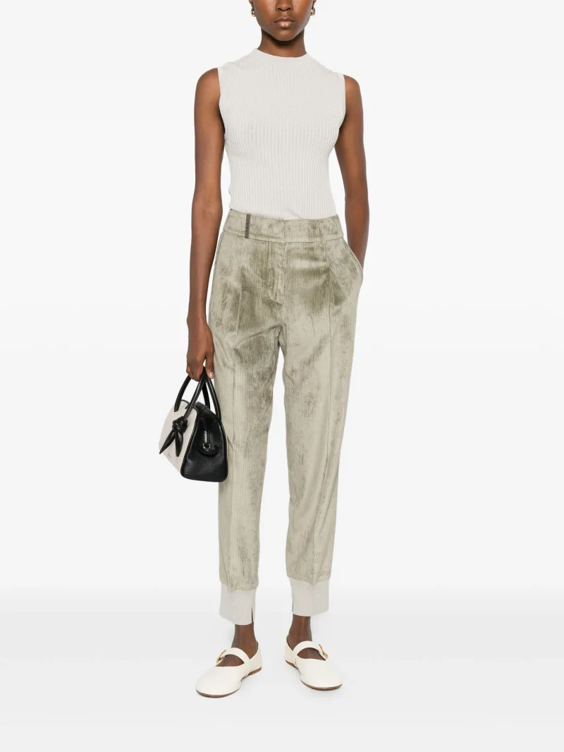 Alternative view of Top Peserico crew-neck ribbed knitted bej