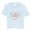 Tricou Casablanca orchid-print albastru