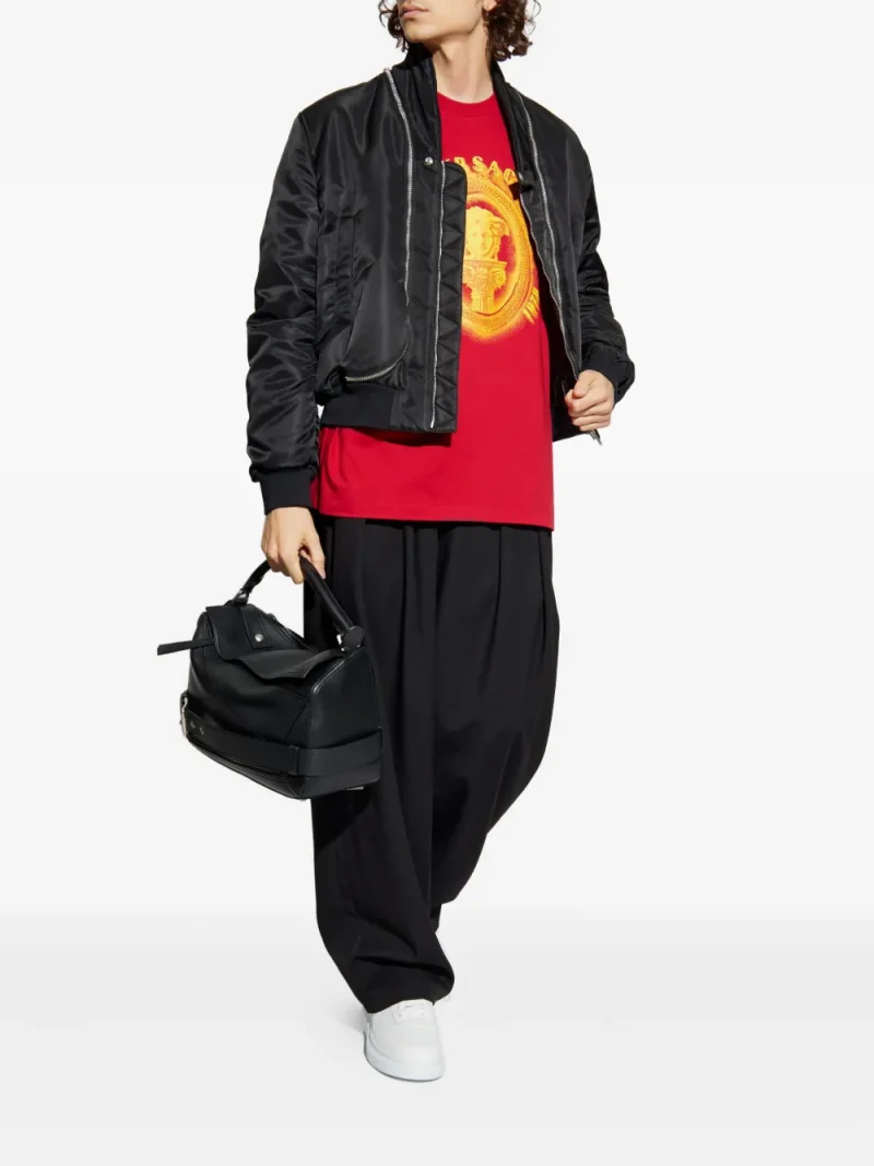 Alternative view of Tricou Versace medusa-embellished rosu