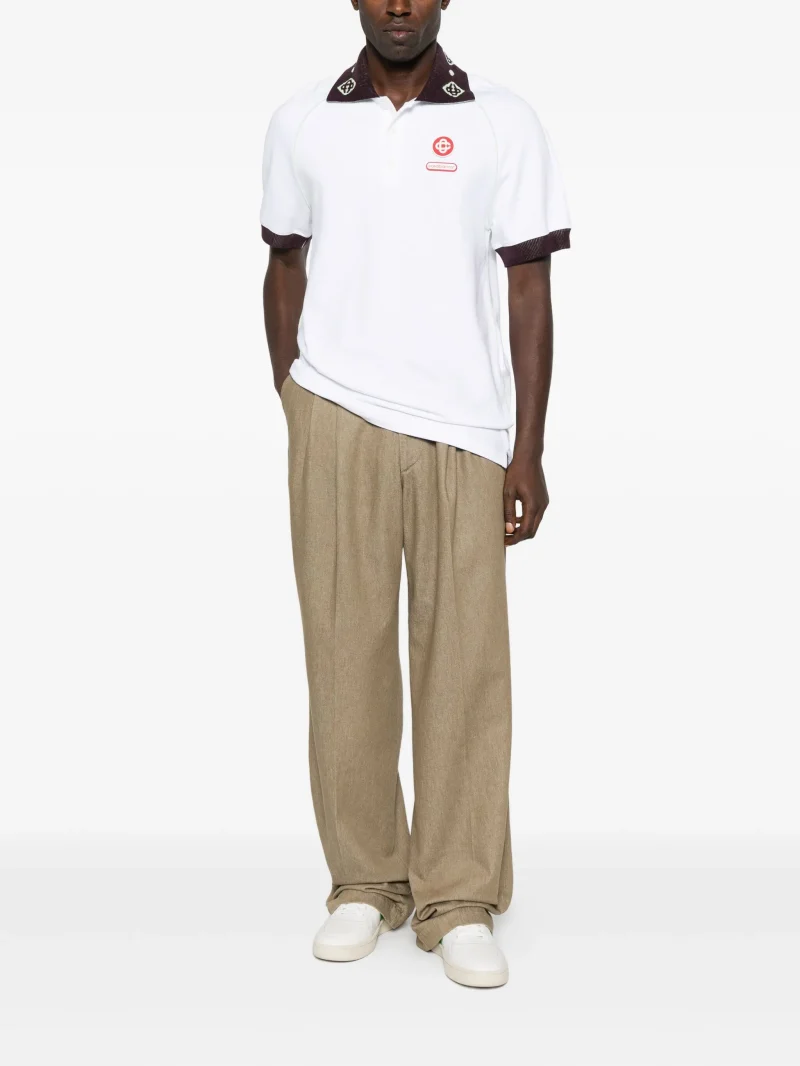 Alternative view of Tricou polo Casablanca logo-patch alb