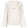 Bluza LouLou de Saison Azae Draped Ornament-Detail ecru