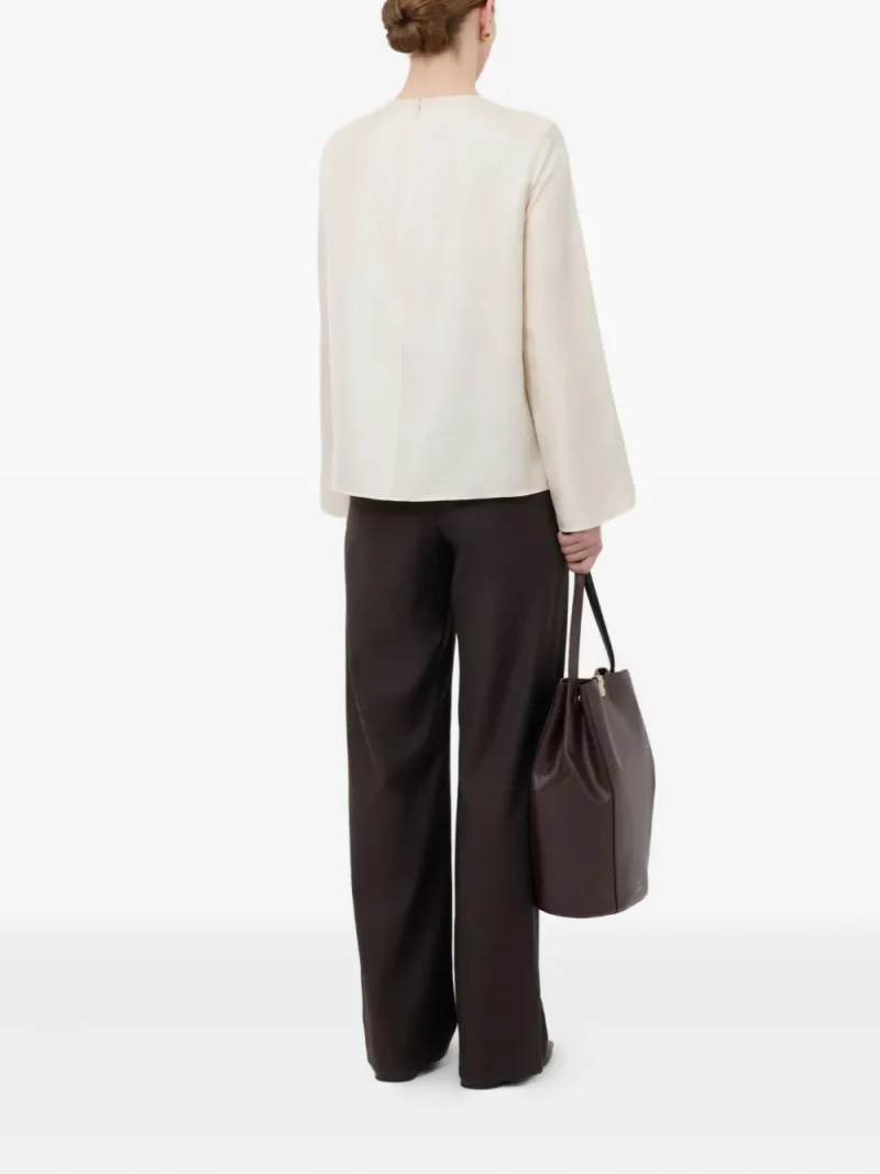 Alternative view of Bluza LouLou de Saison Azae Draped Ornament-Detail ecru