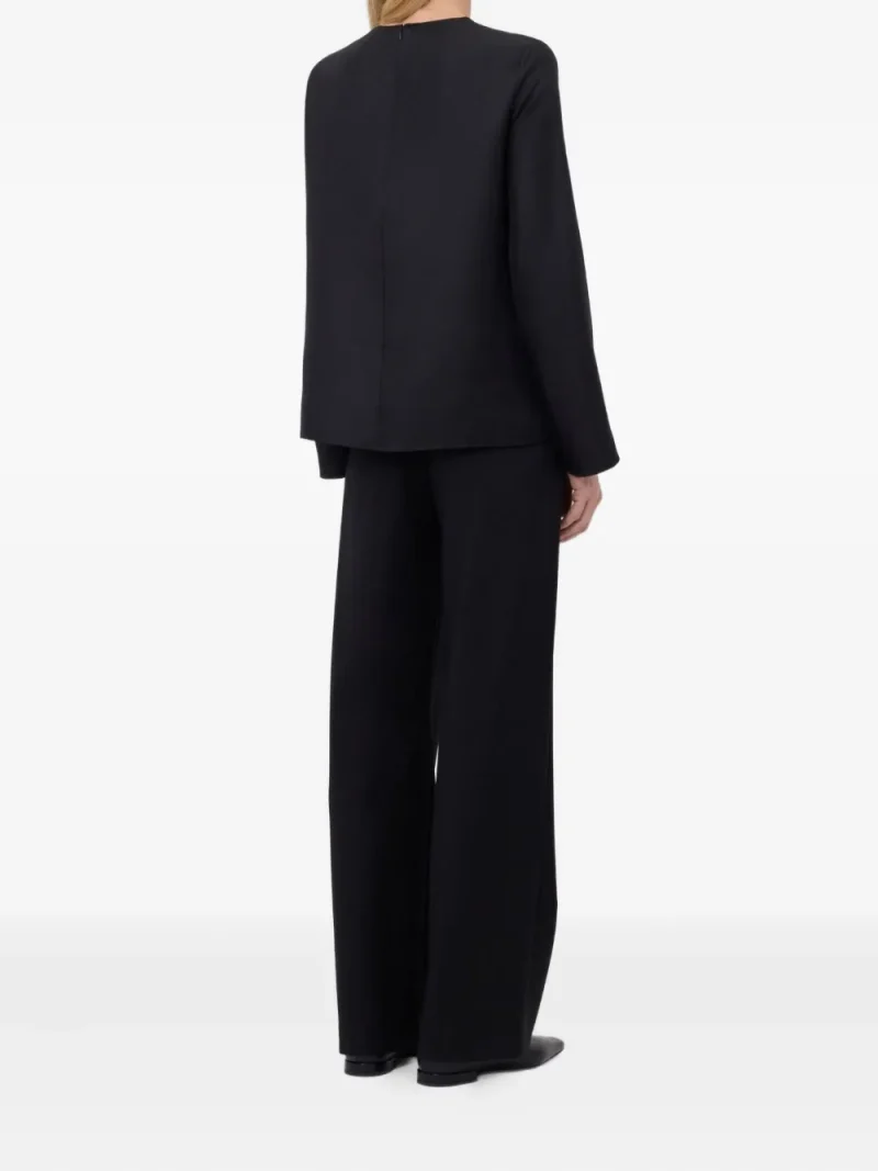 Alternative view of Bluza LouLou de Saison Draped Ornament-Detail negru