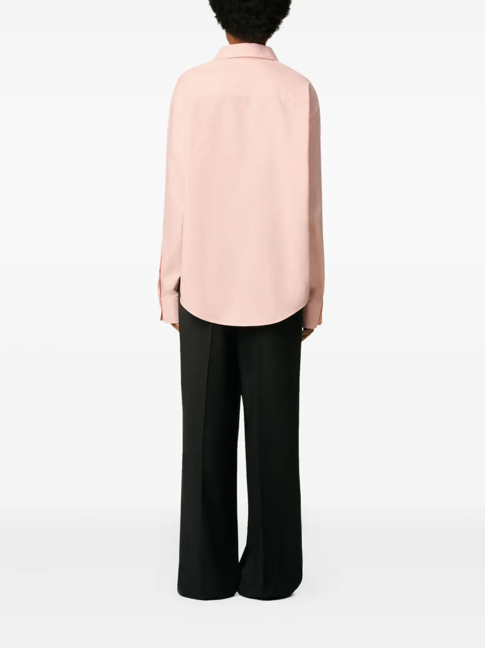 Camasa Ami Paris Ami De Coeur Embossed Cotton Boxy roz - imagine 2