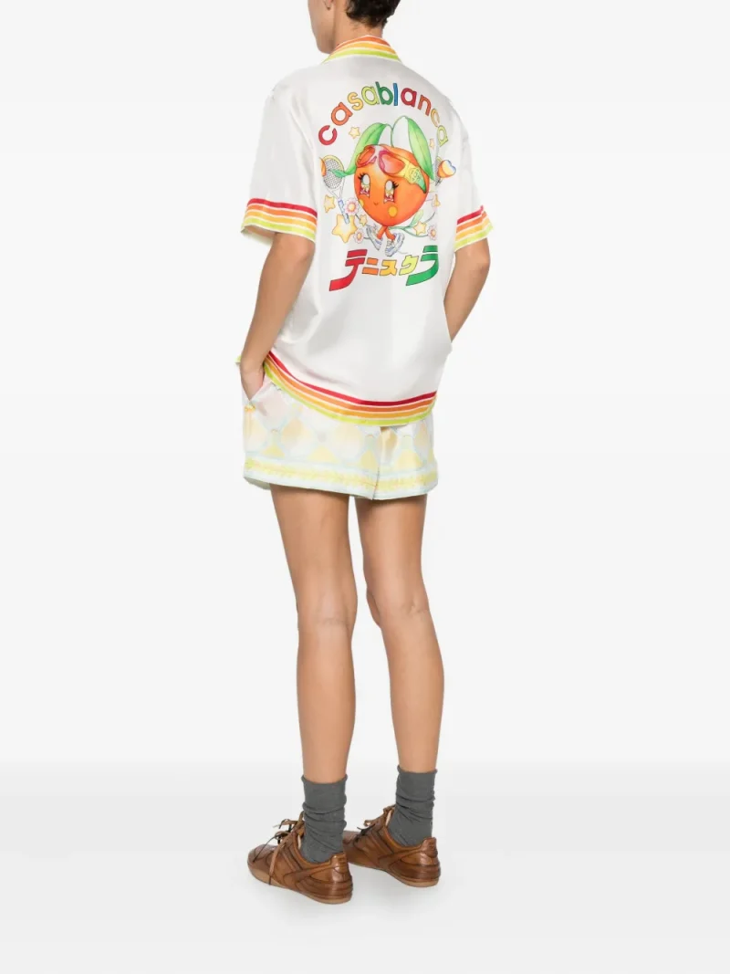 Alternative view of Camasa Casablanca Stripe-Detailing alb