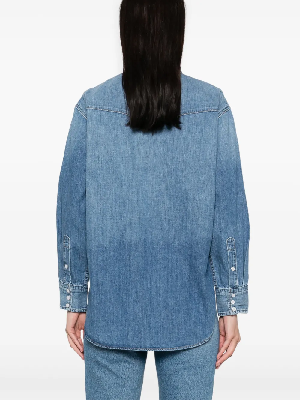 Camasa denim Citizens of Humanity Kayla albastru - imagine 2