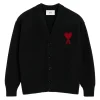 Cardigan AMI Paris Ami De Coeur Wool negru