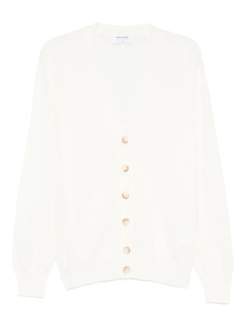 Cardigan Gran Sasso Virgin Wool alb