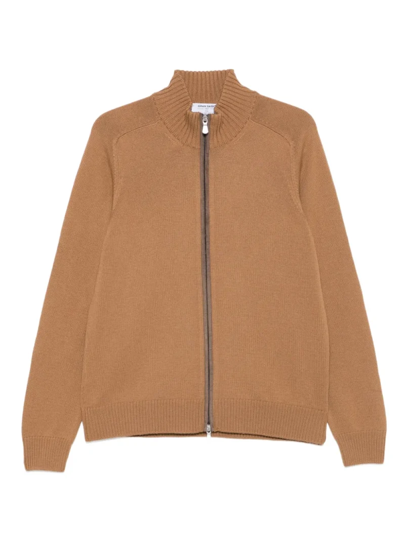 Cardigan Gran Sasso Zip-Up maro