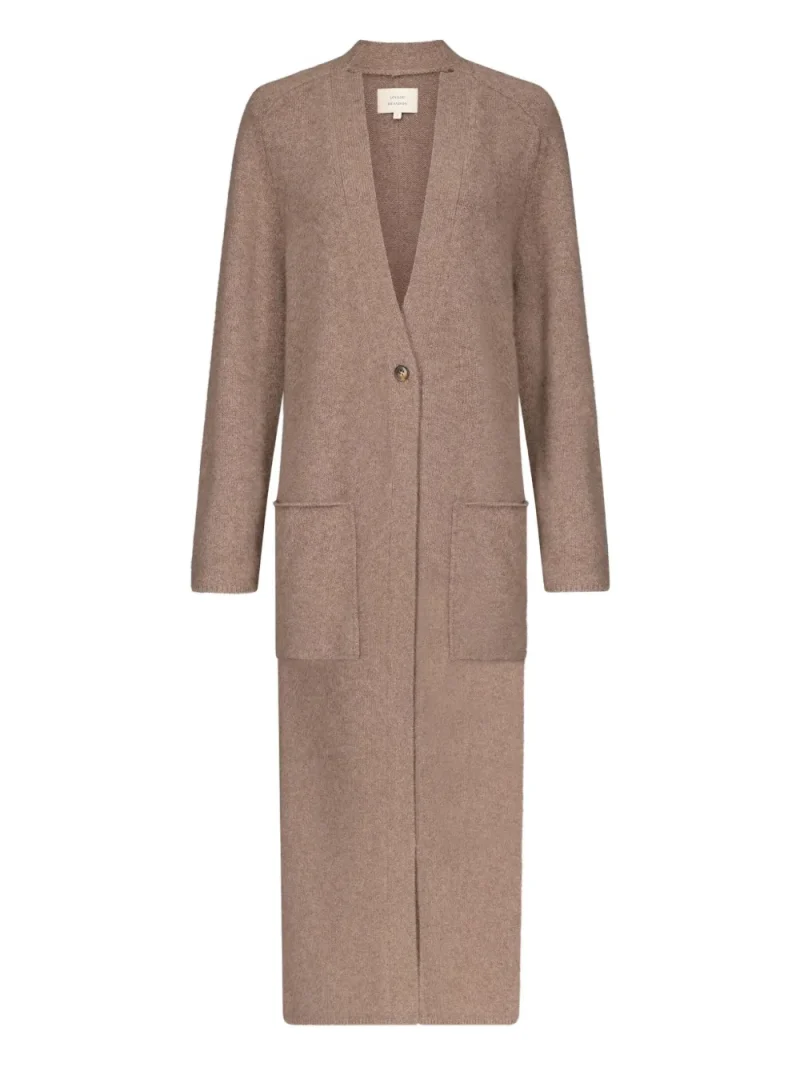 Cardigan LouLou de Saison Patch-Pocket Button bej