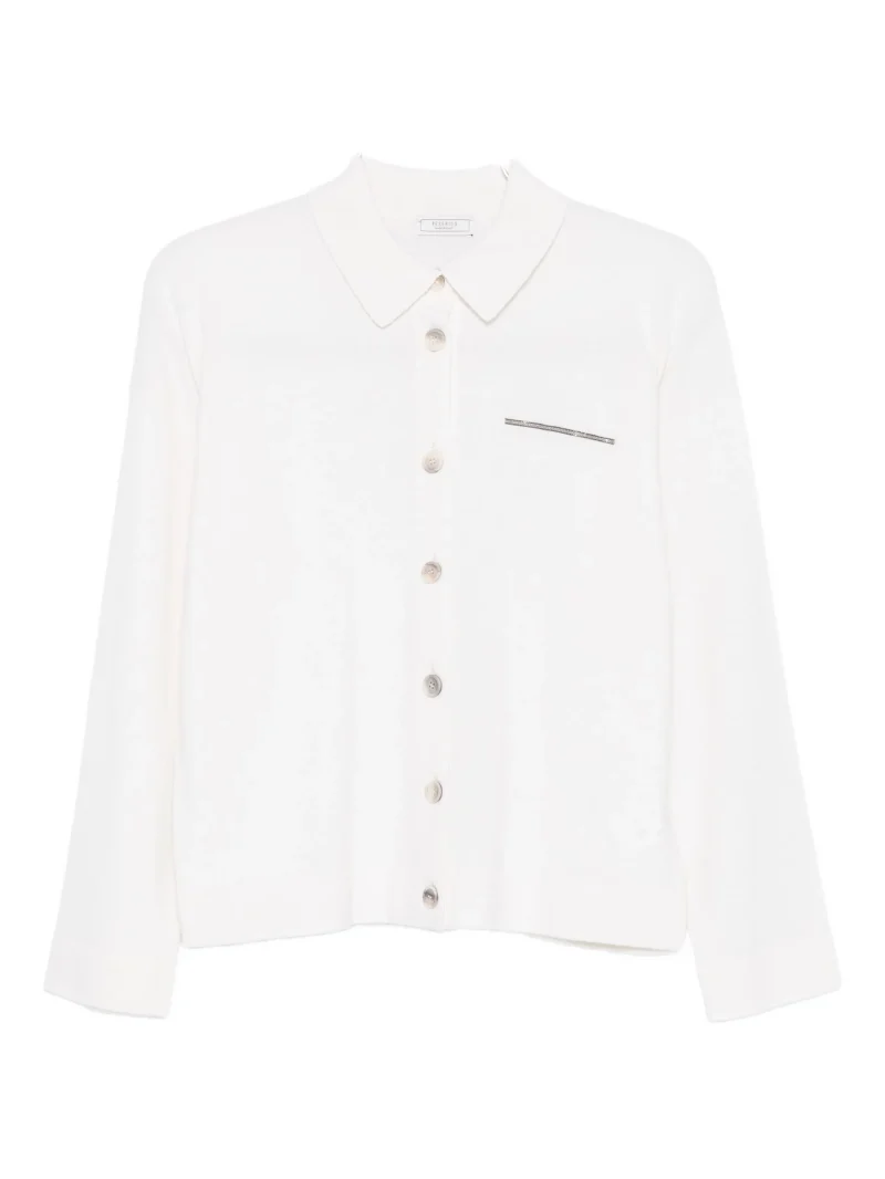 Cardigan Peserico buttoned alb