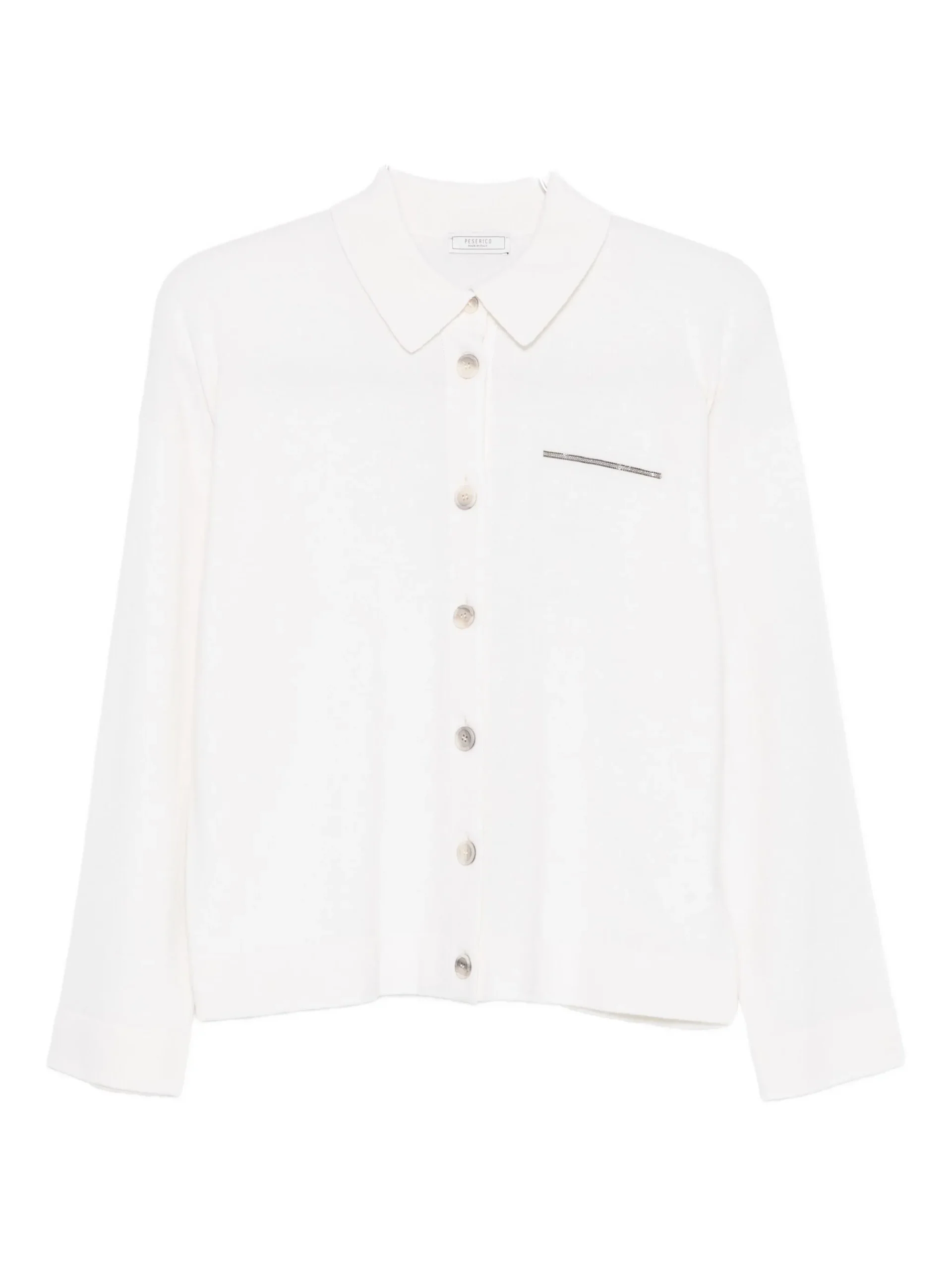 Cardigan Peserico buttoned alb