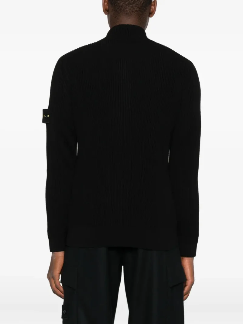 Alternative view of Cardigan Stone Island Virgin Wool negru