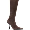 Cizme Cult Gaia105mm Suede Knee-High maro