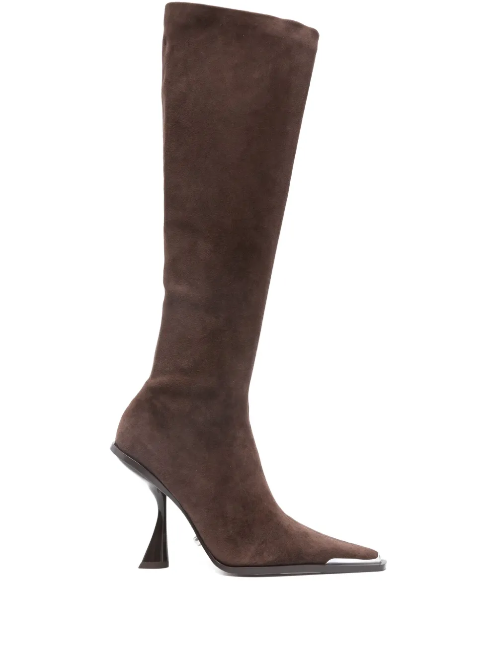 Cizme Cult Gaia105mm Suede Knee-High maro