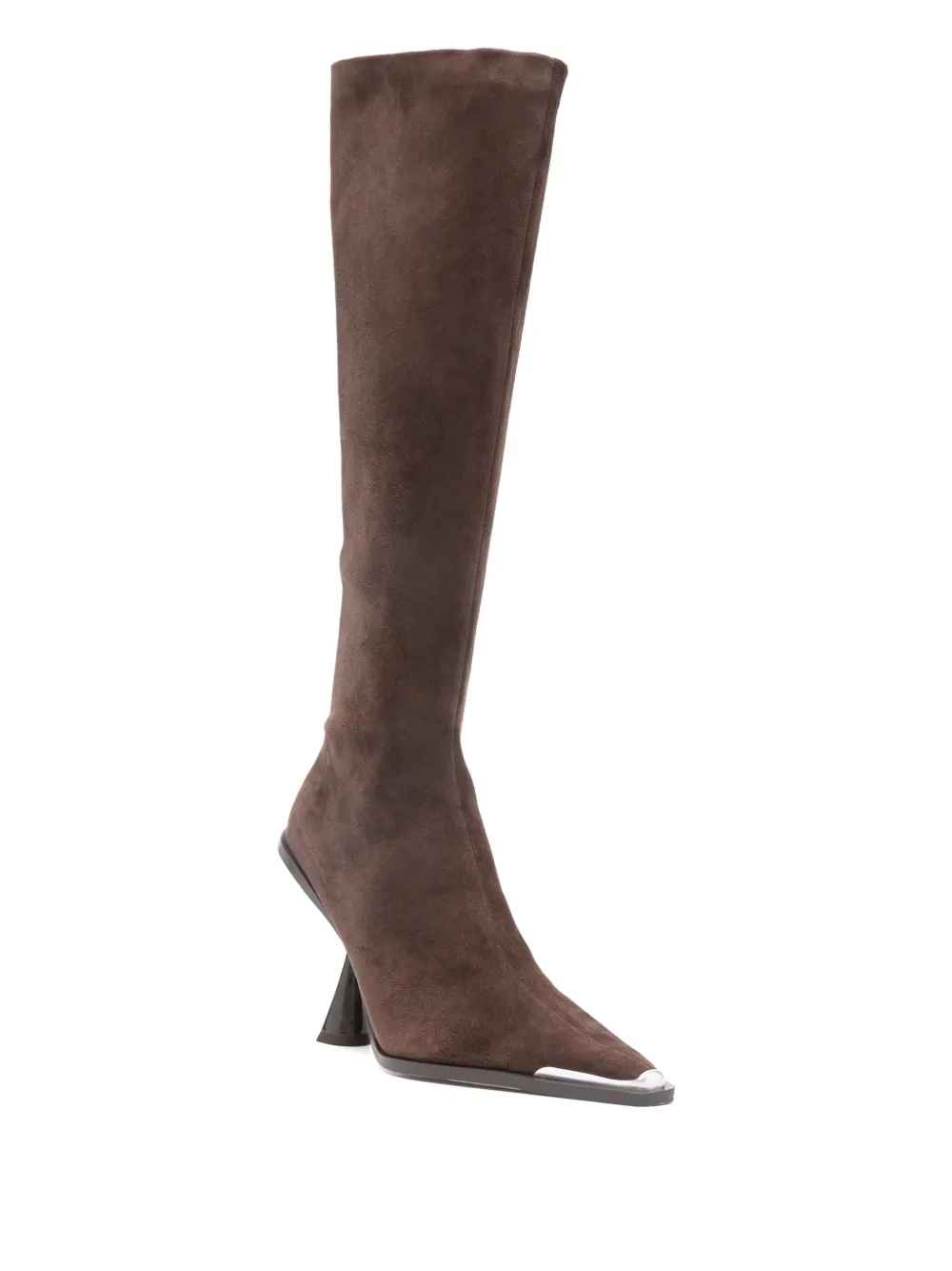 Cizme Cult Gaia105mm Suede Knee-High maro - imagine 3