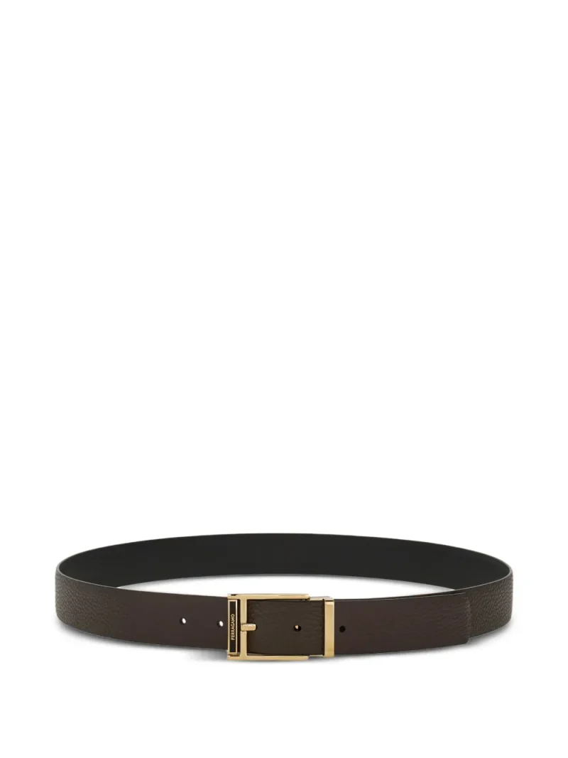 Curea Ferragamo Reversible Square-Buckle maro