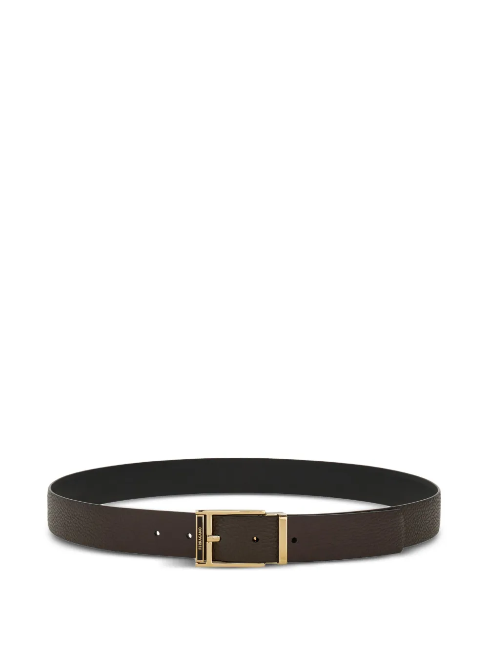 Curea Ferragamo Reversible Square-Buckle maro