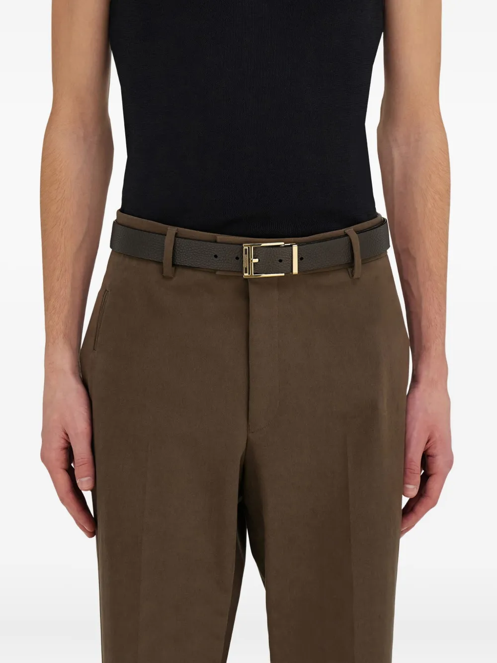 Curea Ferragamo Reversible Square-Buckle maro - imagine 3