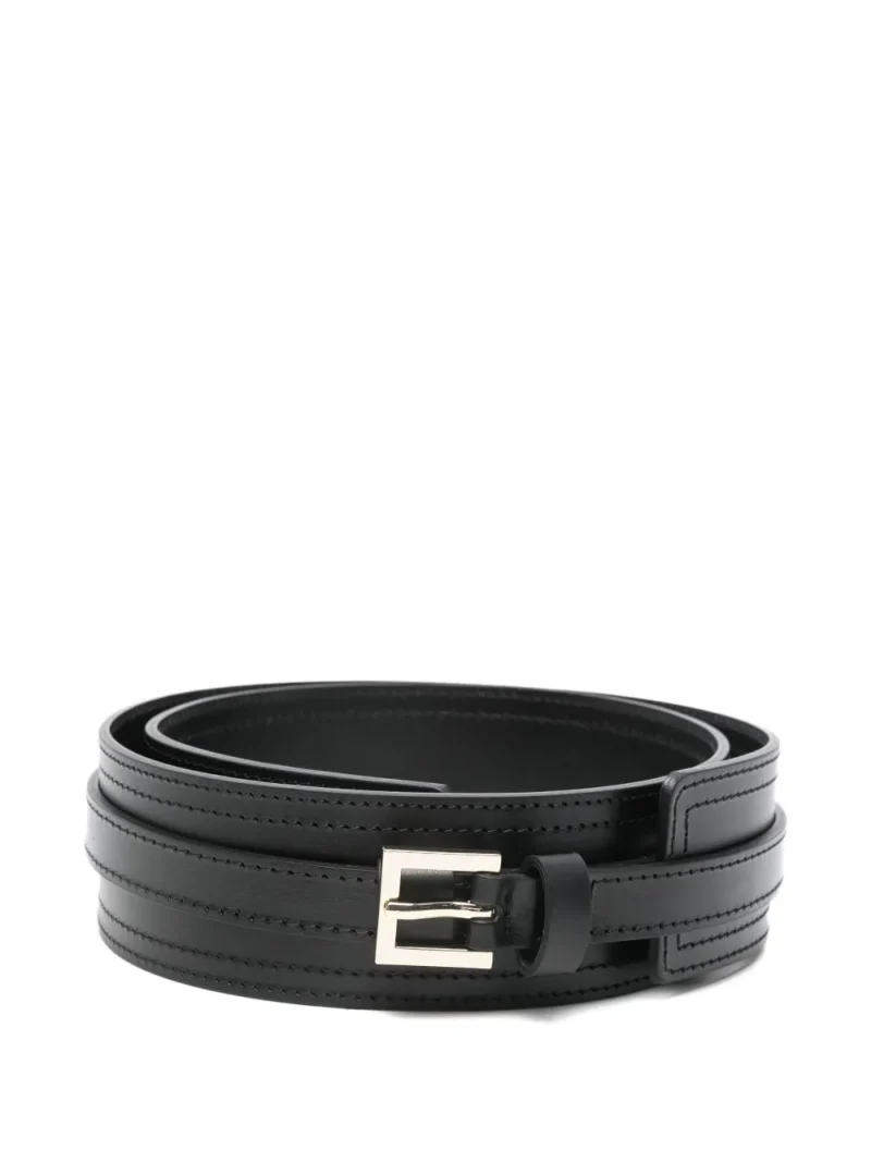 Curea Lorena Antoniazzi Stitched Buckle negru