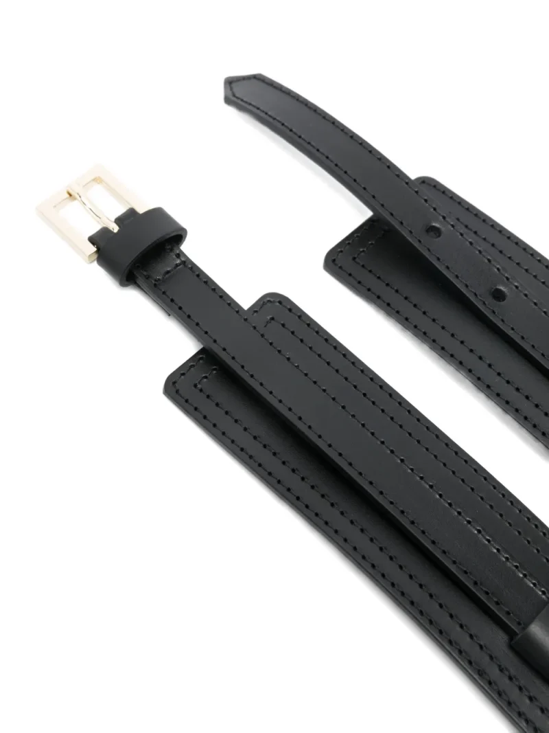 Alternative view of Curea Lorena Antoniazzi Stitched Buckle negru