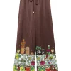 Pantaloni Alemais Drawstring-Waist Printed maro