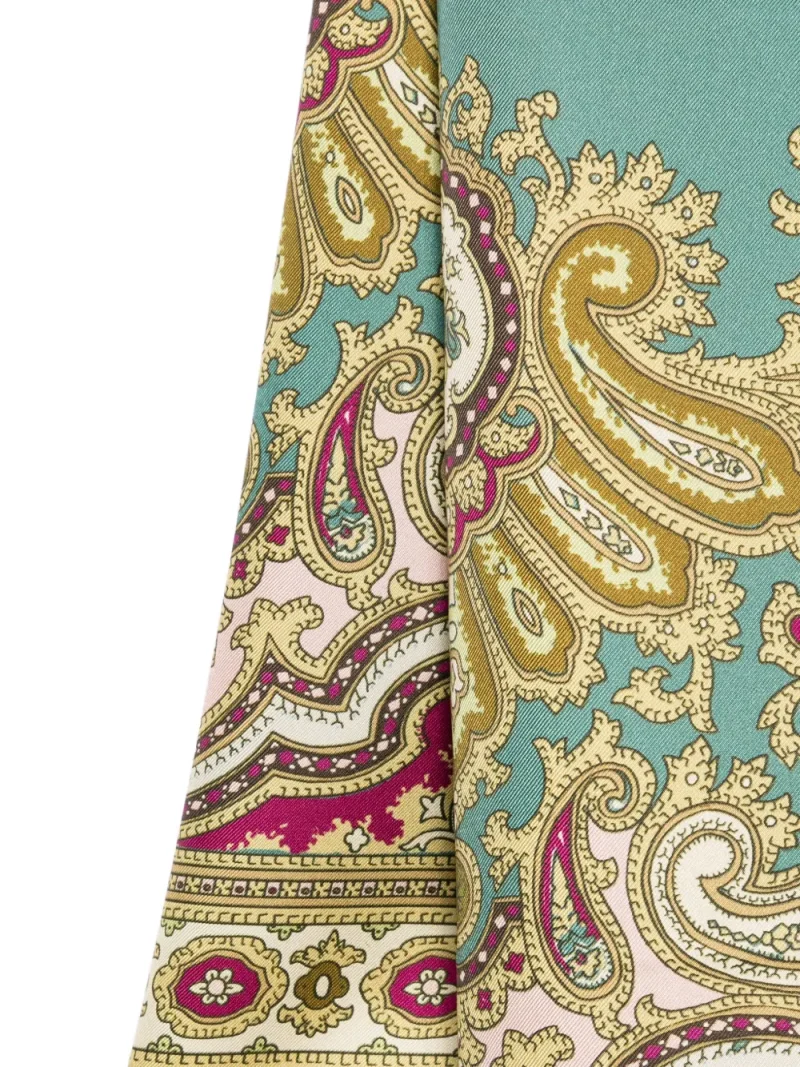 Alternative view of Esarfa Alemais Paisley-Patterned Silk verde