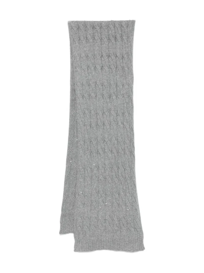 Fular Gran Sasso Cable-Knit gri