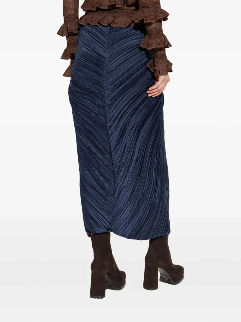 Alternative view of Fusta Cult Gaia Pleated Draped bleumarin