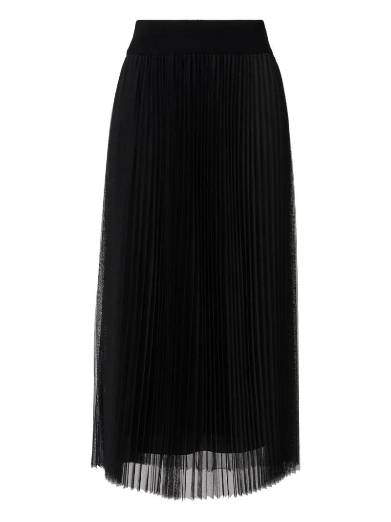 Fusta midi Fabiana Filippi Pleated Tulle negru