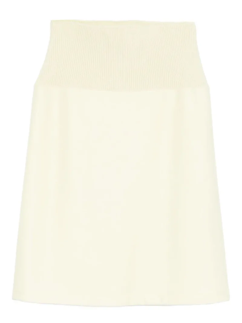 Fusta midi JIL SANDER Ribbed ecru