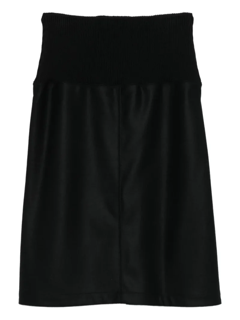 Alternative view of Fusta midi JIL SANDER Ribbed negru