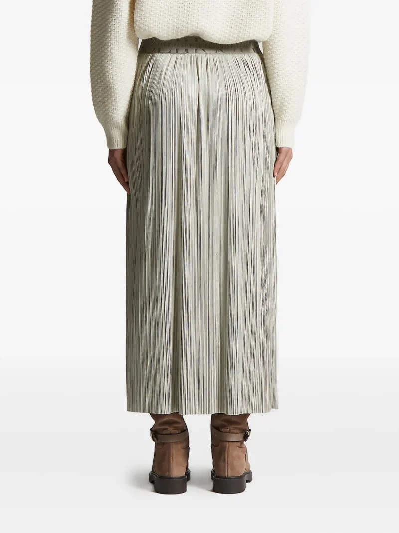 Alternative view of Fusta midi Peserico Pleated Logo-Waistband gri