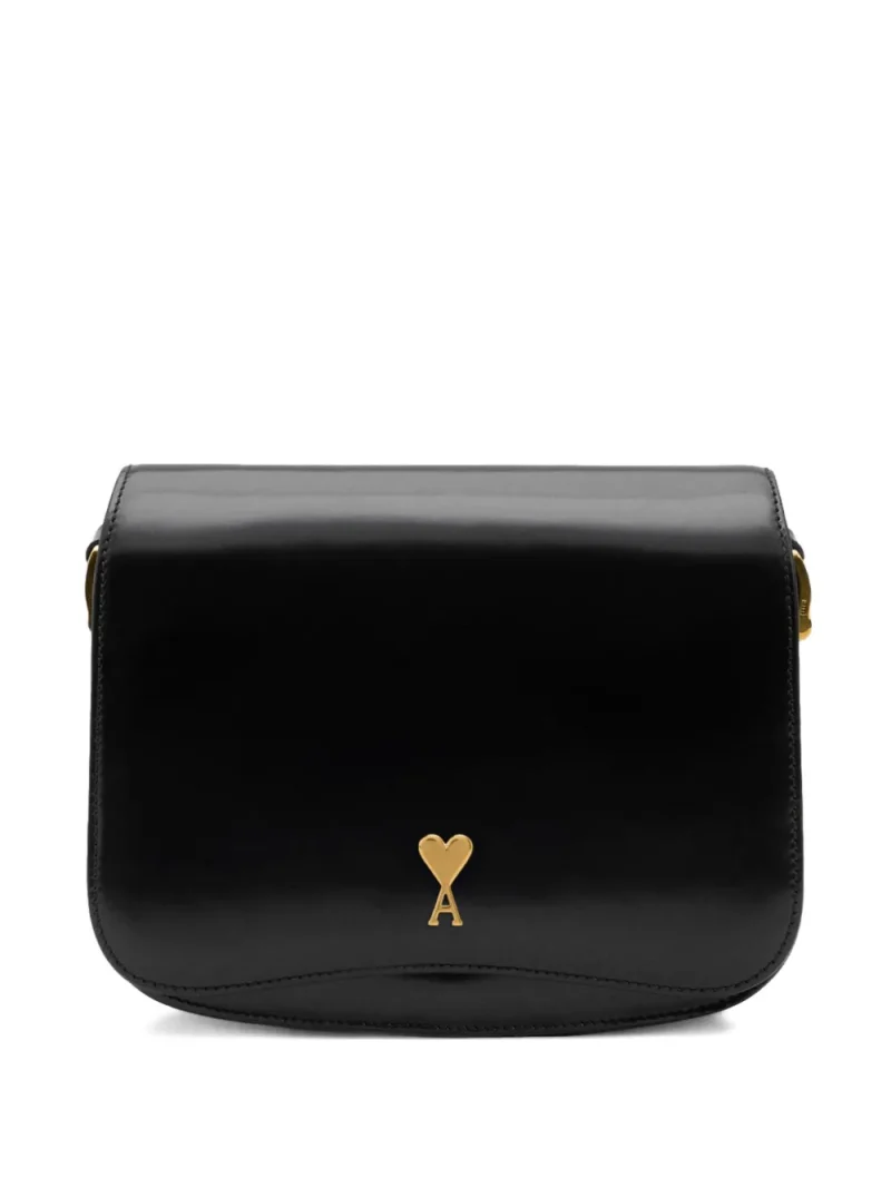 Geanta Ami Paris Black Glazed Leather Paris Paris negru