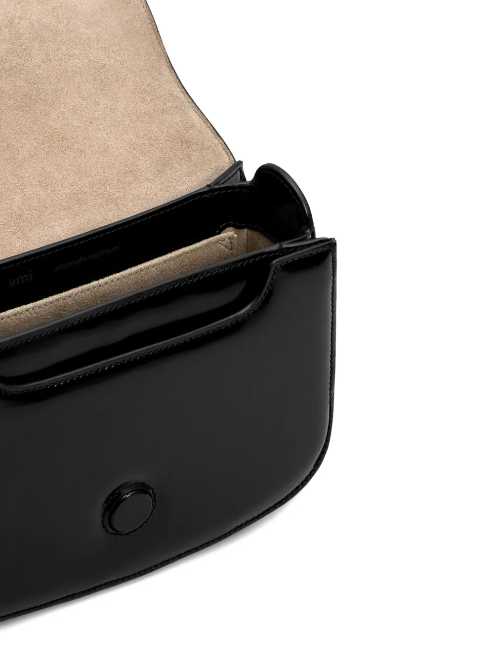 Geanta Ami Paris Black Glazed Leather Paris Paris negru - imagine 6