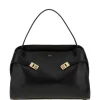 Geanta Ferragamo Large Hug Soft Shoulder negru