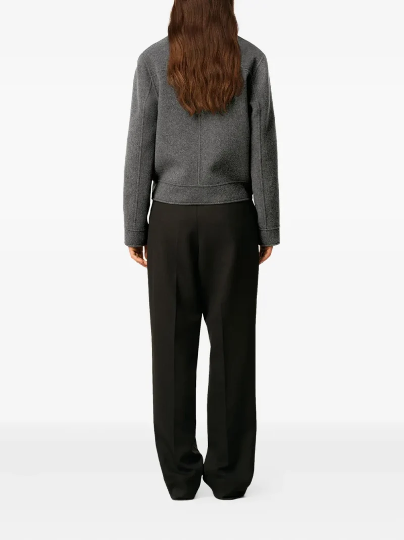 Alternative view of Jacheta Ami Buttoned Wool Boxy gri