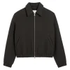 Jacheta AMI Paris wool zipped negru