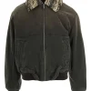 Jacheta Axel Arigato Tweed-Collar Cotton Bomber gri