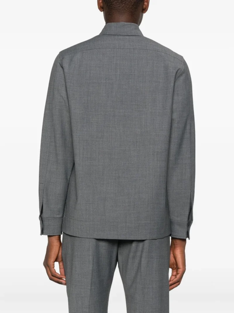 Alternative view of Jacheta Gran Sasso Flap-Pocket Shirt gri